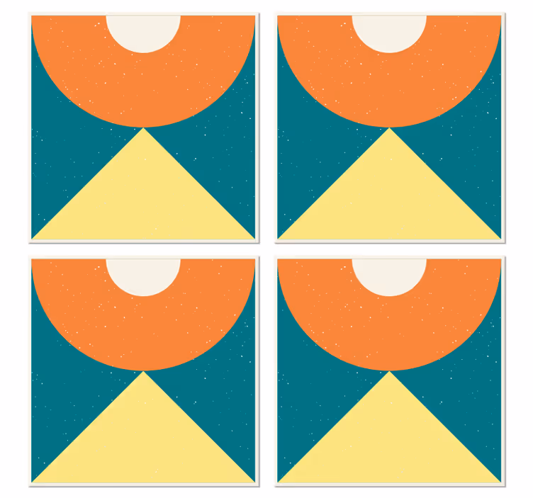 Värillinen vintage-tyyli vintage lasinalunen - Tenstickers
