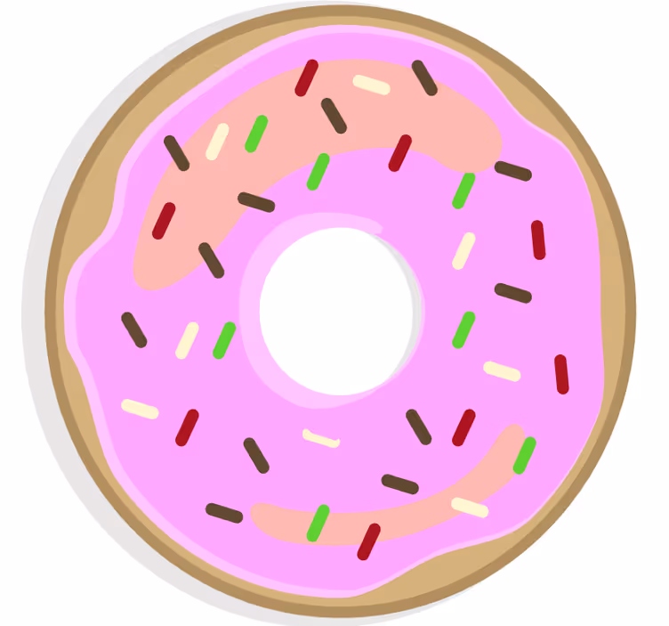 Kummajainen lasinalunen vaaleanpunaisella kuorrutteella - Tenstickers