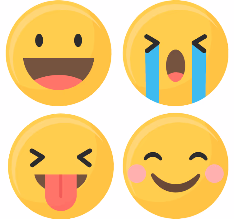 Sosiaalisen median hymiöt Kummajainen lasinalunen - Tenstickers