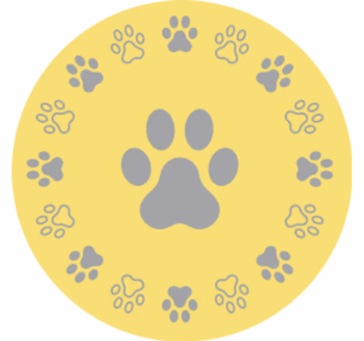 Moderni lasinalunen tassunjälkikuosi - Tenstickers