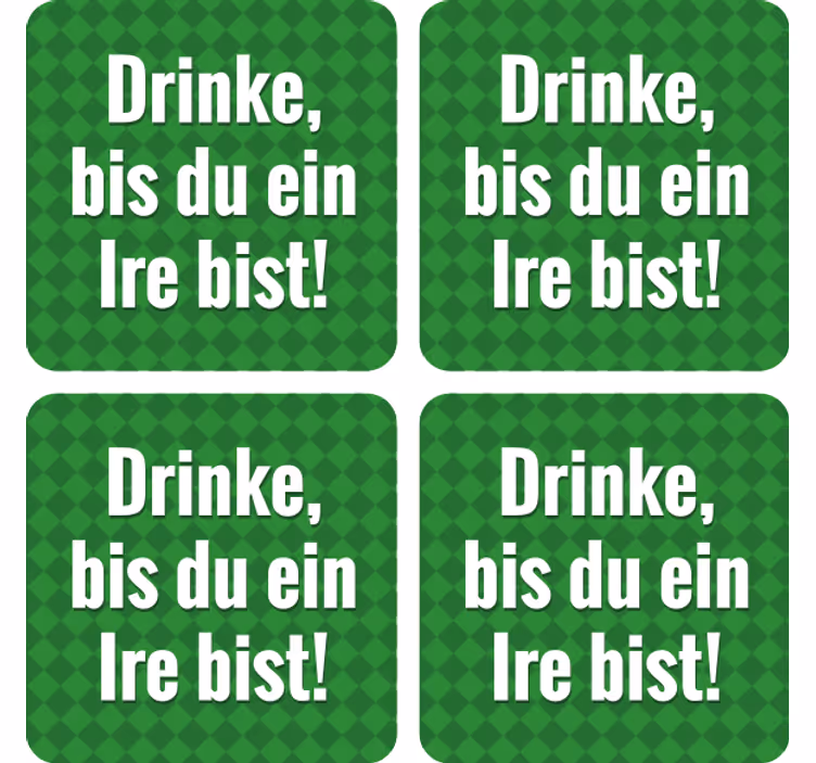 Vihreä ruudullinen olutlasinalunen - Tenstickers