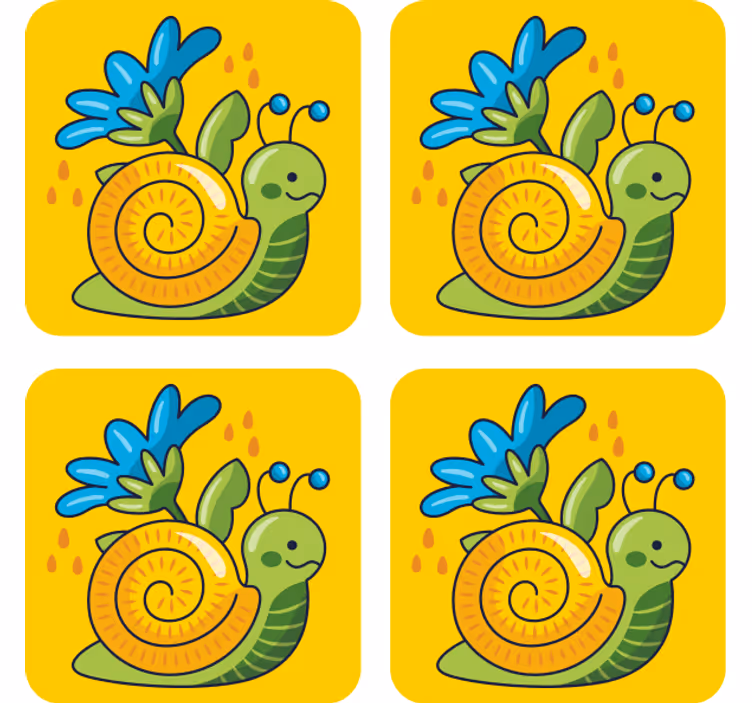 Sininen kukka ja tarra modernit lasinaluset - Tenstickers