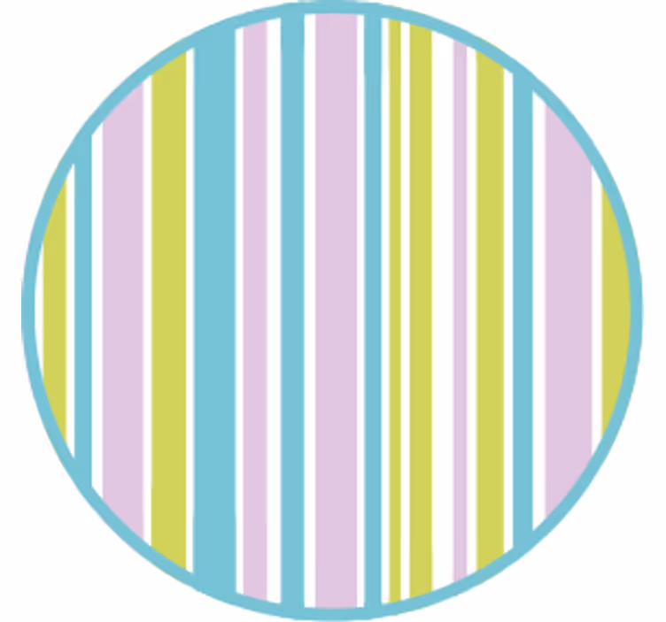 Värikäs raidallinen ympyrälasinalunen - Tenstickers