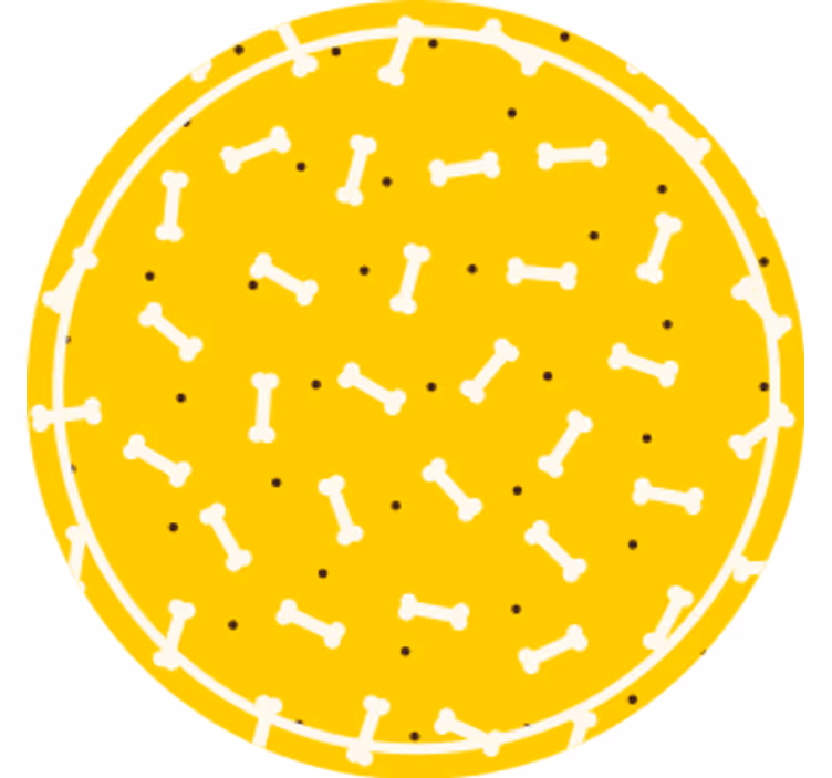 Kummajainen luukuvioinen pyöreä lasinalunen - Tenstickers