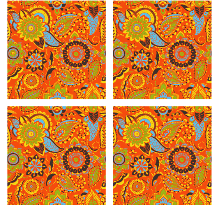 Paisley marokkolainen tyyli laatta lasinalunen - Tenstickers