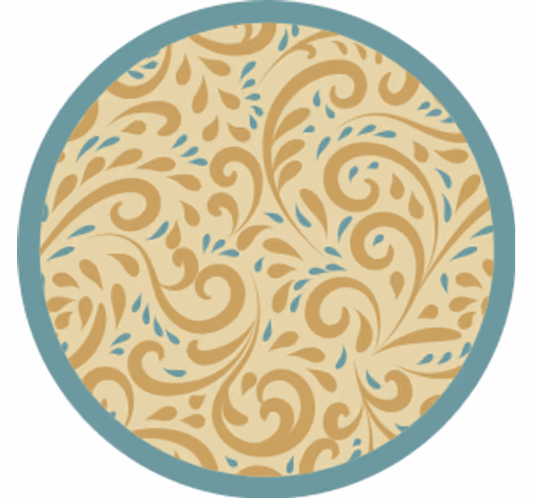 Käsin piirretty vintage kukkakuvio vintage lasinalunen - Tenstickers