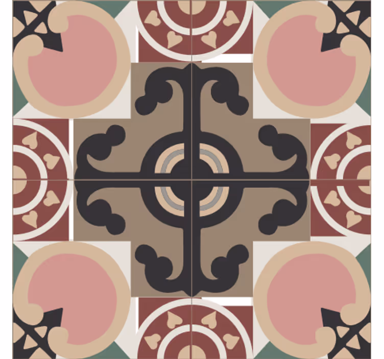 Monimutkaiset geometriset kuviot laatta lasinalunen - Tenstickers