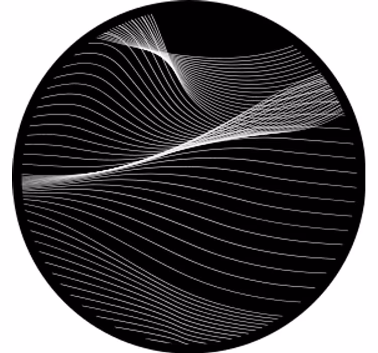 3d abstrakti musta aalto modernit lasinaluset - Tenstickers