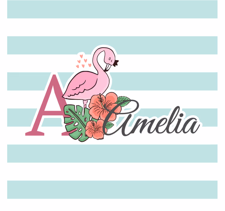 Omanlainen flamingo-kukkalasinalunen - Tenstickers