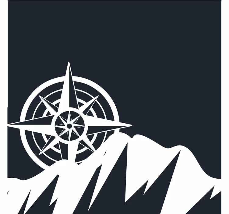 Kummajainen lasinalunen navigointikompassin huiput - Tenstickers