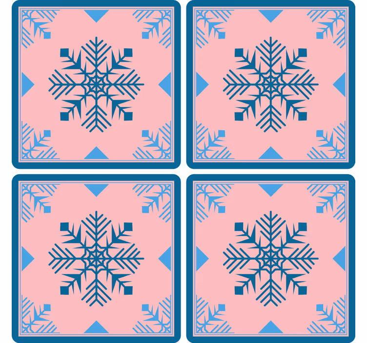 Jouluinen lasinalunen lumihiutalemallilla silikonista - Tenstickers