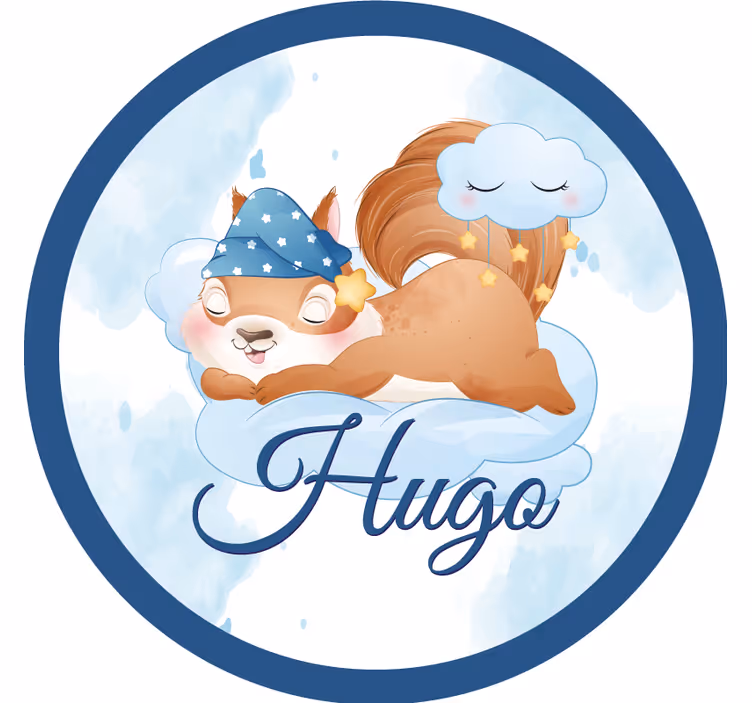 Kummajainen lasinalunen orava rentoutuu unelmoi - Tenstickers
