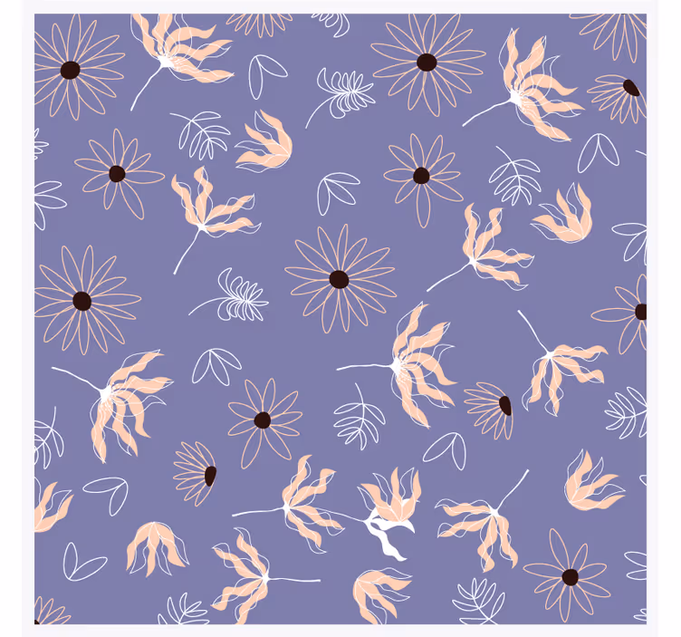 Kukalliset kuviot violetilla lasinalusella - Tenstickers