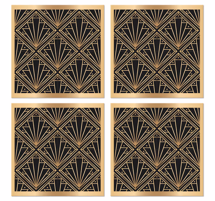 Rhomboid "art deco" -kuvio modernit lasinaluset - Tenstickers
