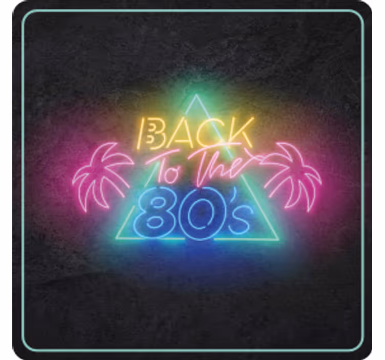 Neon 80-luvun retro vintage lasinalunen - Tenstickers