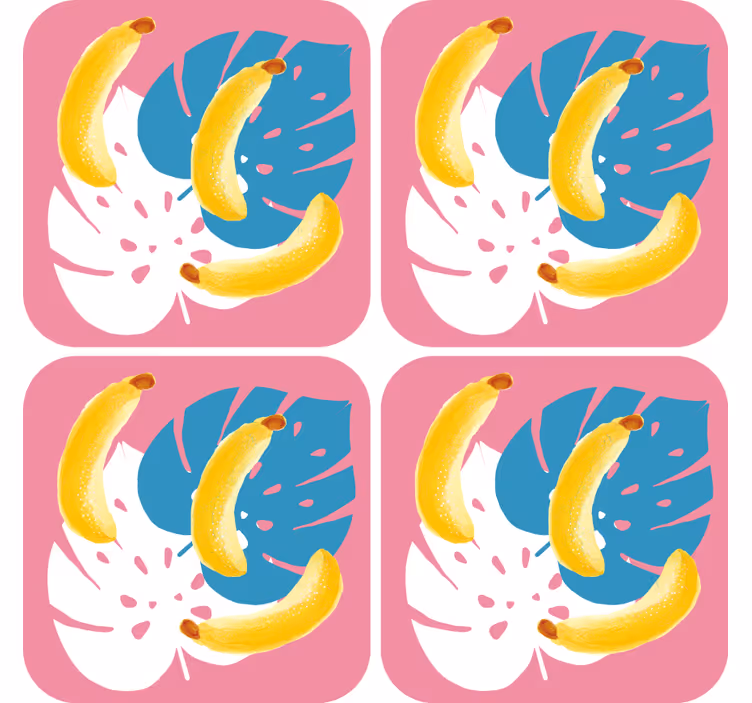 Kummajainen lasinalunen elävä banaanijärjestely - Tenstickers