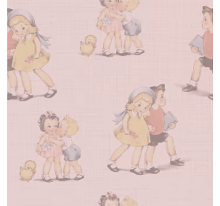 Leikkisät lasten kuvitukset vintage lasinalunen - Tenstickers