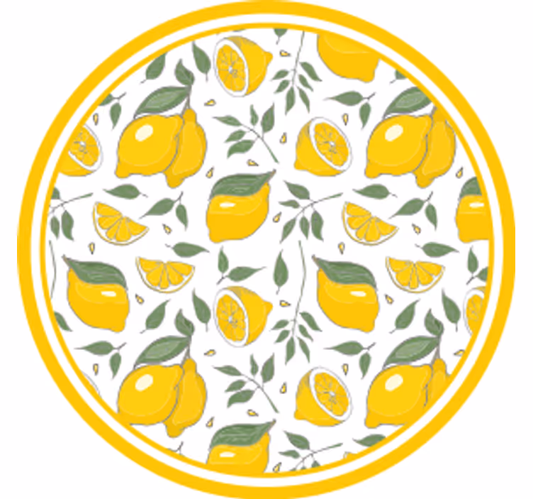 Sitruunakuviolliset lasinaluset - Tenstickers