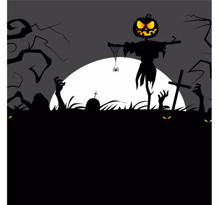Halloween lasinalunen pelottava kurpitsanpelätin - Tenstickers