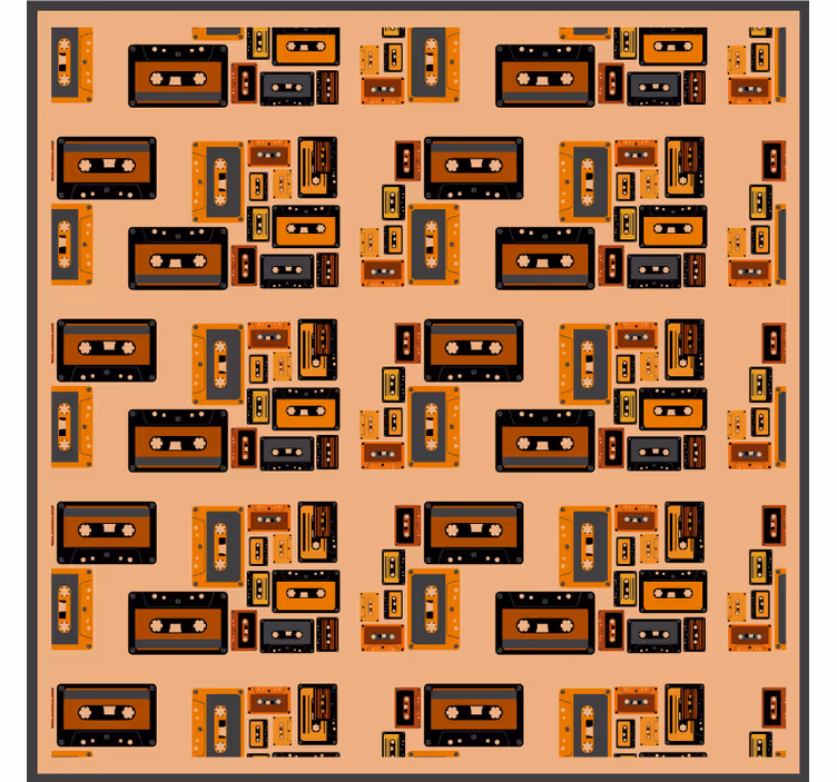 Kummajainen lasinalunen vintagekassettikuosiset - Tenstickers