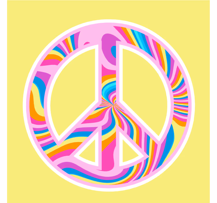 Kummajainen rauhan symboli - Tenstickers