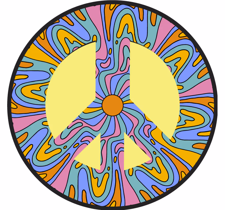 Kummajainen rauhan symboli - Tenstickers