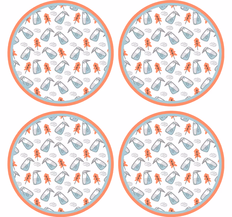 Kummajainen lehtikuvio lasinalunen - Tenstickers