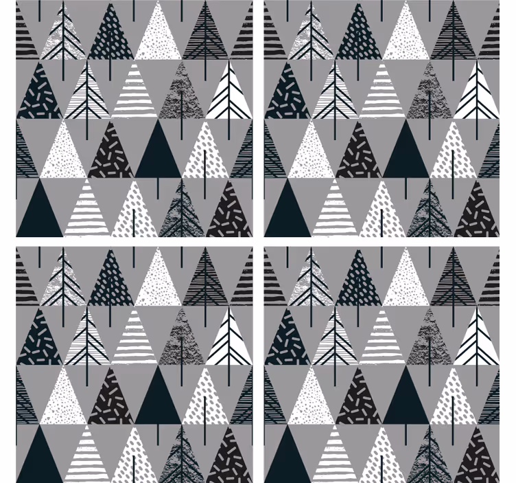 Geometrinen puumalli lasinalunen - Tenstickers