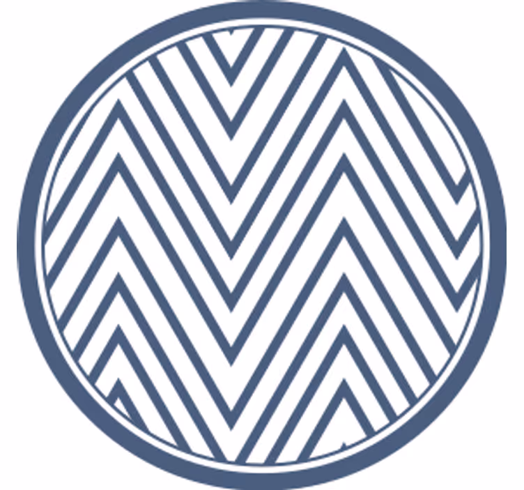 Chevronkuvioinen lasinalunen - Tenstickers