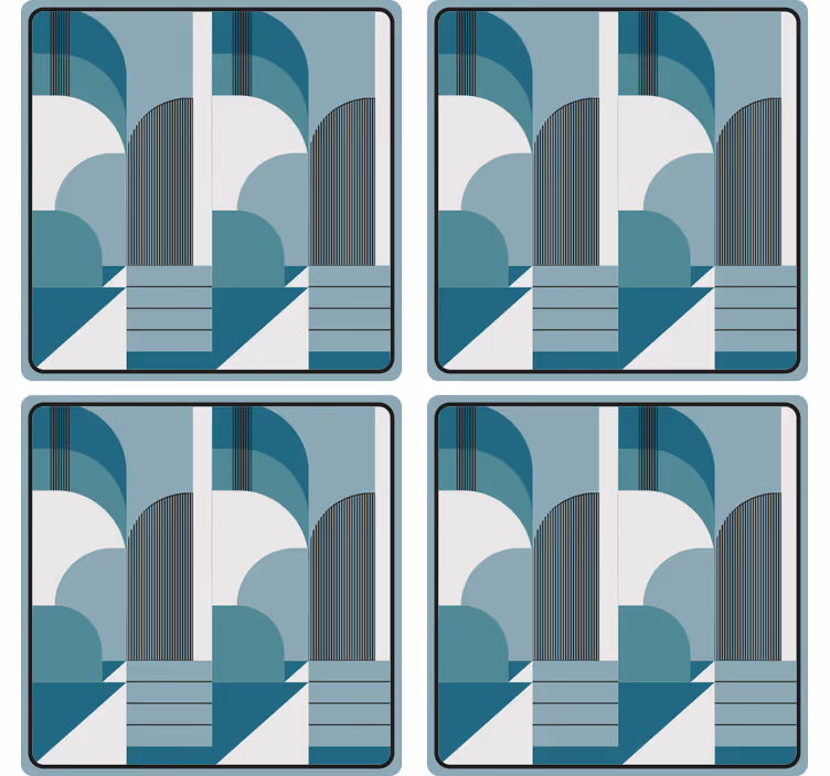 Moderni lasinalunen geometriset kaarikuviot - Tenstickers