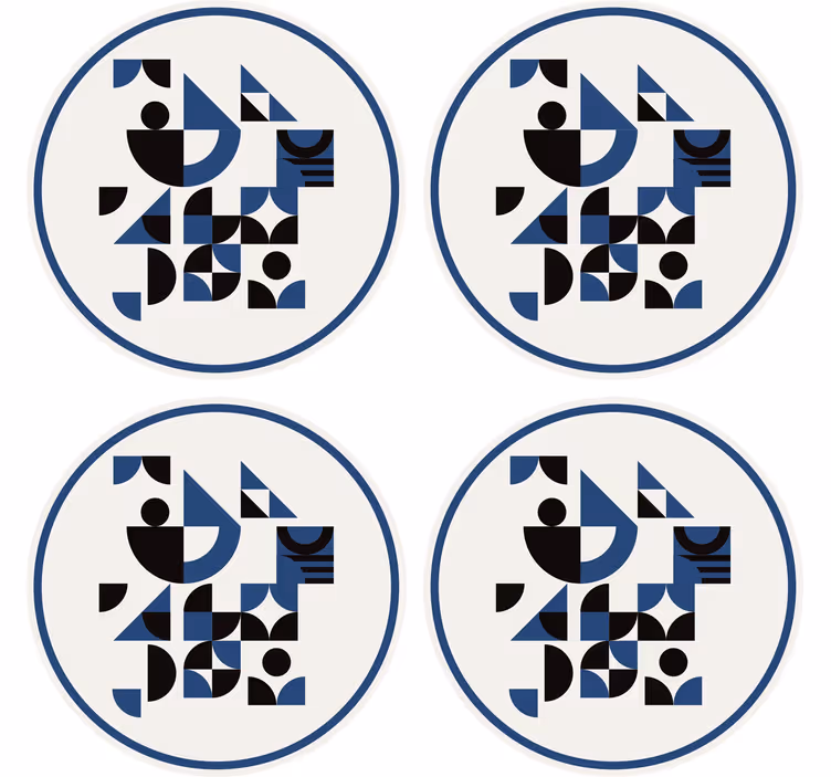Moderni lasinalunen geometrinen muotojärjestely - Tenstickers