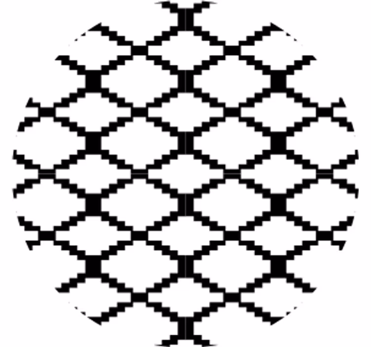 Geometrinen kuvio lasinalunen - Tenstickers