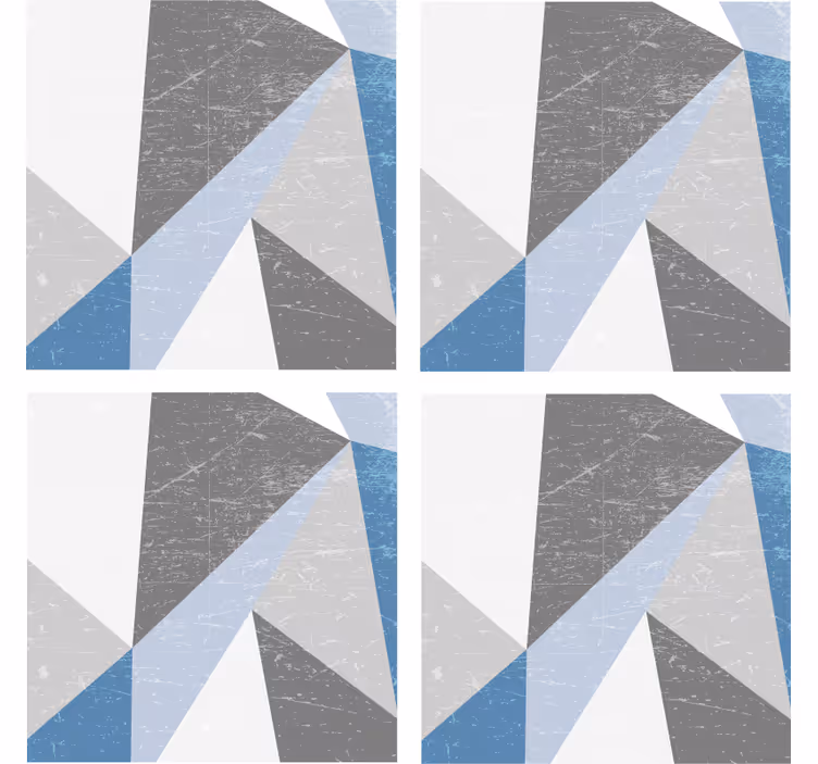 Geometriset kulmikkaat muodot lasinalunen - Tenstickers