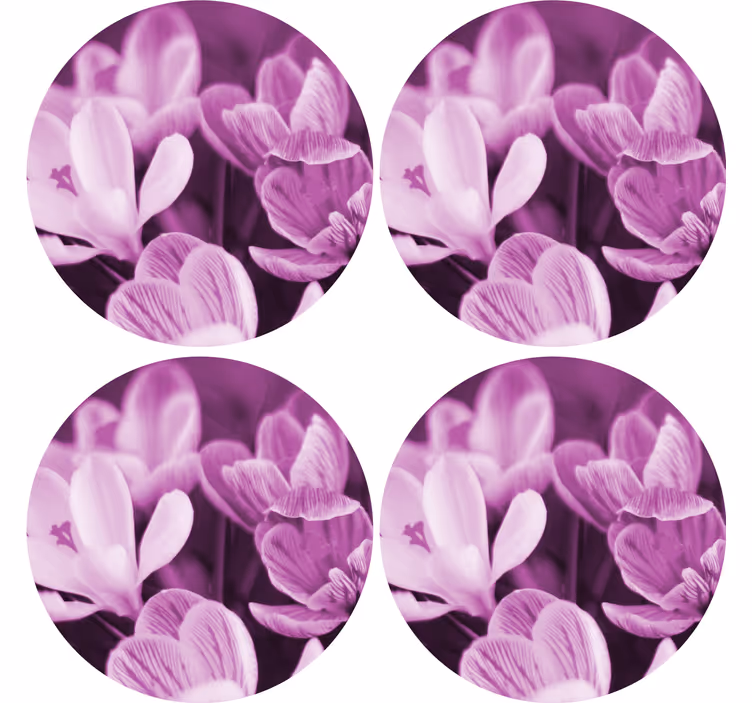 Värikäs kukkaelementti lasinalunen - Tenstickers