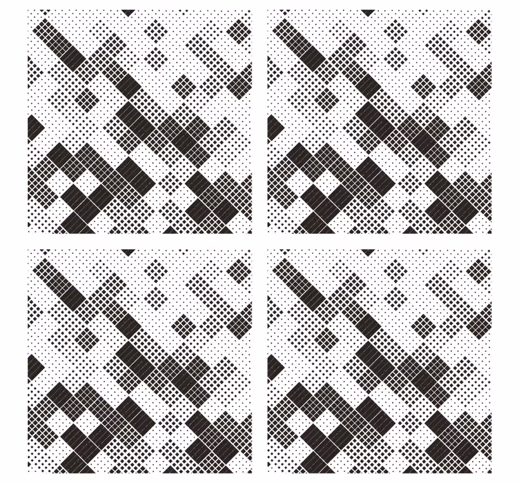 Geometrinen pistekuvio lasinalunen - Tenstickers
