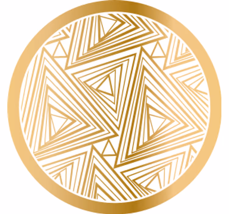 Kolmiomallinen geometrinen lasinalunen - Tenstickers