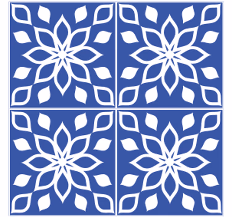 Kukallinen neliölaatta lasinalunen - Tenstickers