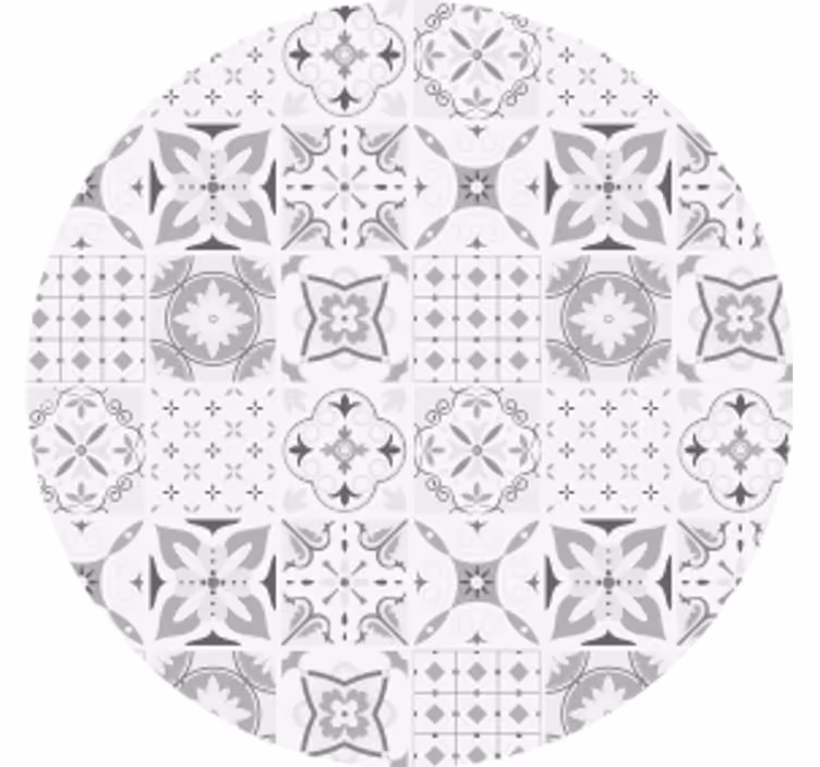 Geometrinen kukka-asetelma lasinalunen - Tenstickers