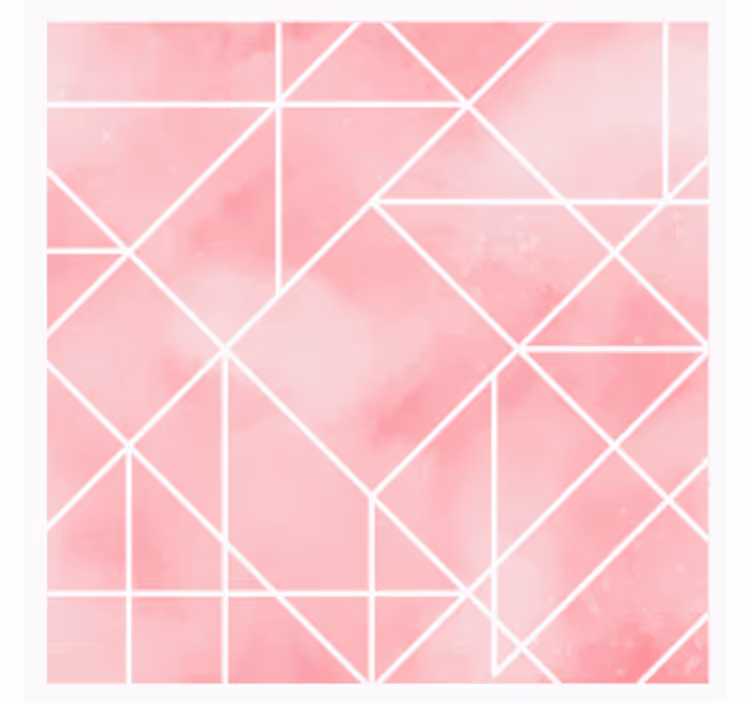 Geometrinenvaaleanpunainenkuviolasinalunen - Tenstickers