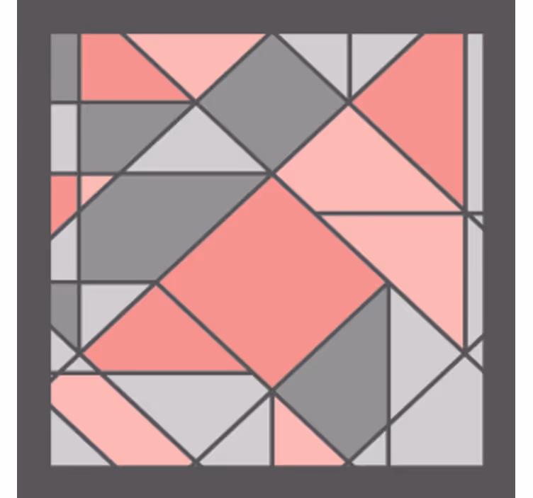 Geometrinen muotoilun lasinalunen - Tenstickers