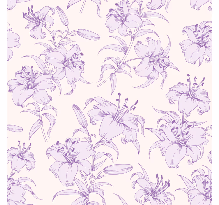 Elegantti liljakuvio lasinalunen - Tenstickers