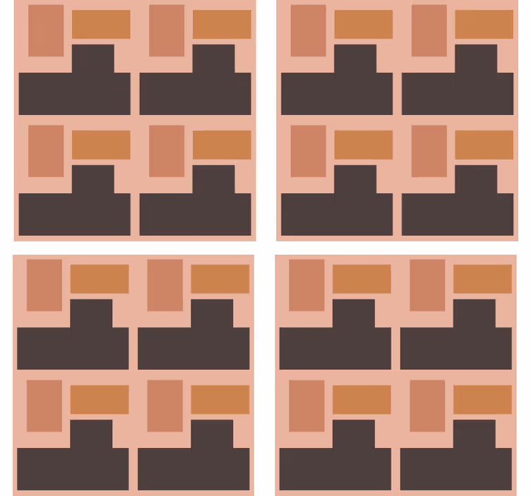Geometrinen lohkojärjestelylasinalunen - Tenstickers