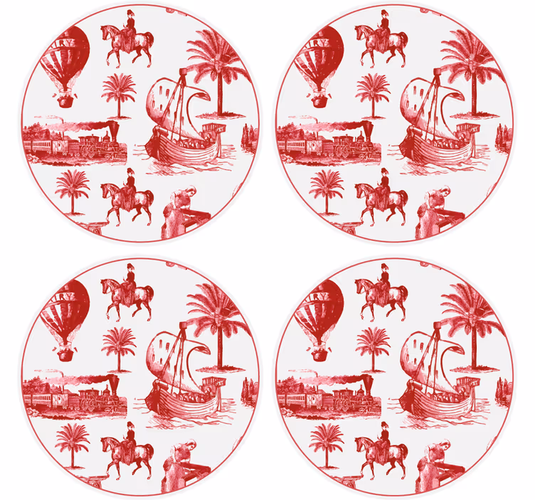 Vintage meriteema lasinalunen - Tenstickers