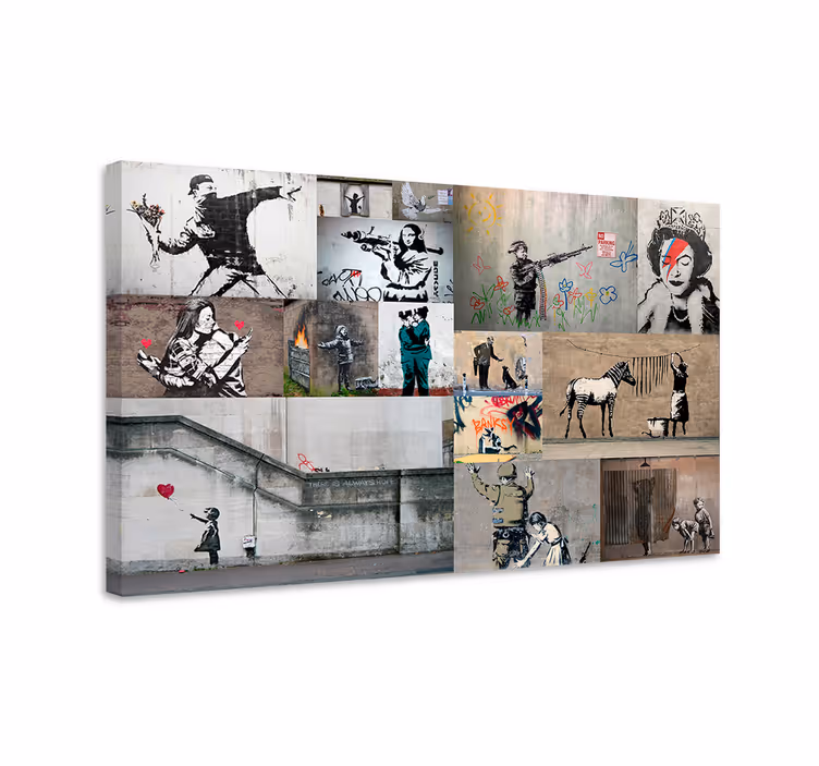 Useita taiteita taide canvas taulu - Tenstickers