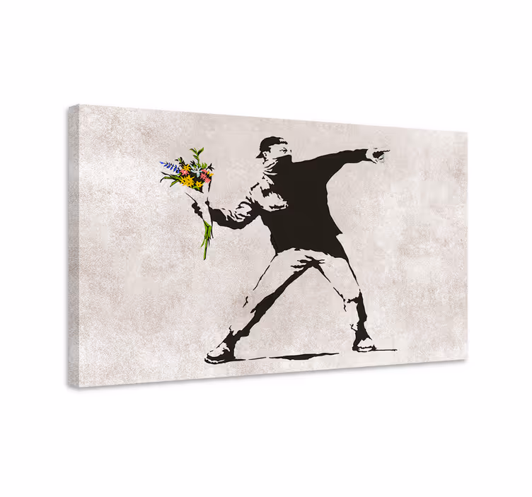 Kukkien heittäminen taide canvas taulu - Tenstickers