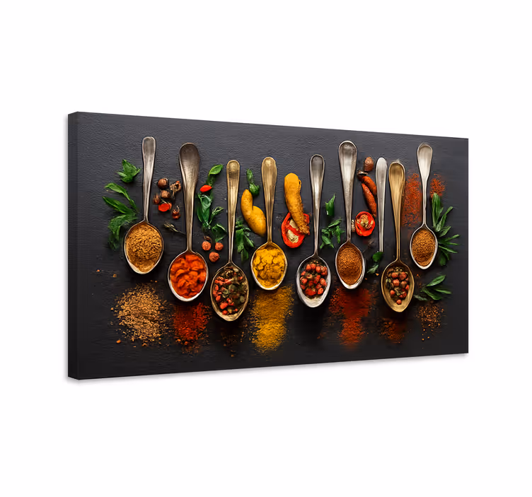 Modernit mausteet keittiö canvas taulu - Tenstickers