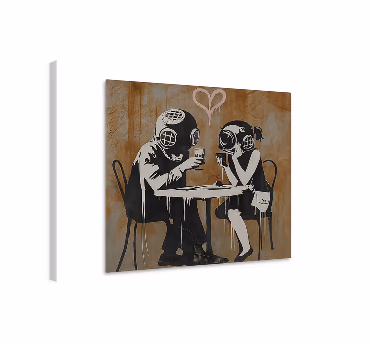 Ajatushautomo illallispari taide canvas taulu - Tenstickers