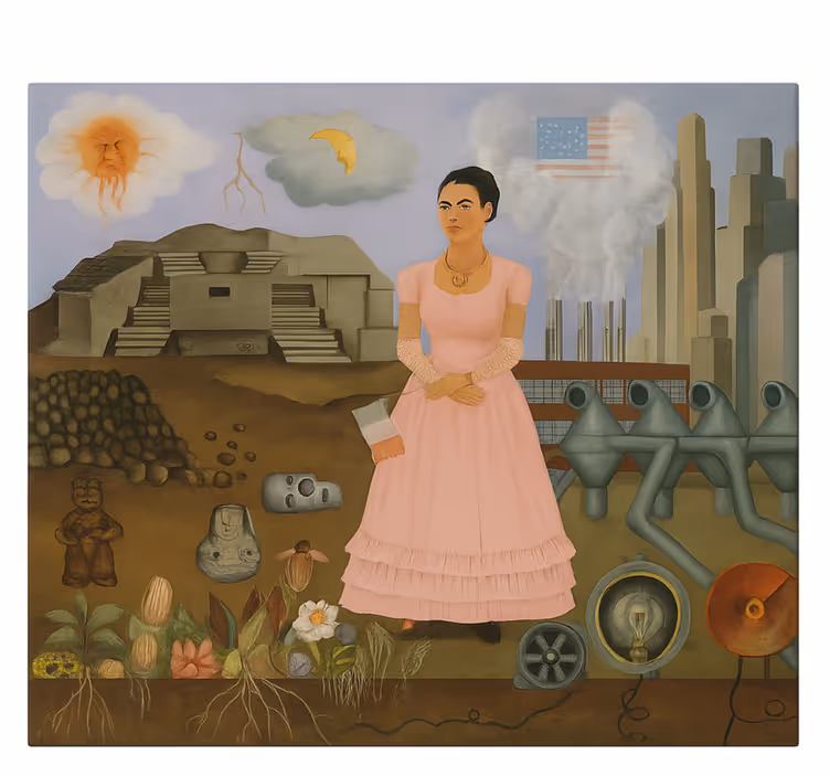 Frida khalo rajalla taide canvas taulu - Tenstickers