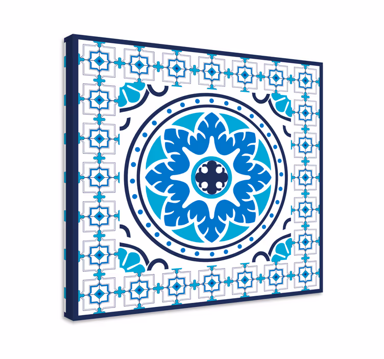 Sininen laatta canvas taulu - Tenstickers