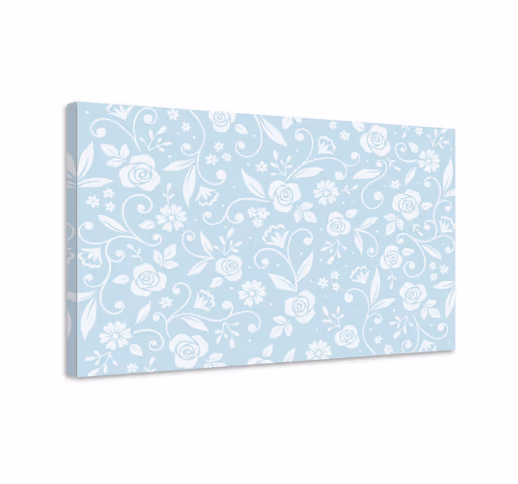 Sininen kukkakoriste canvas-taulu - Tenstickers